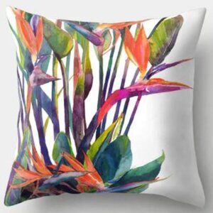 Bird of Paradise Tropical Pillow Cover